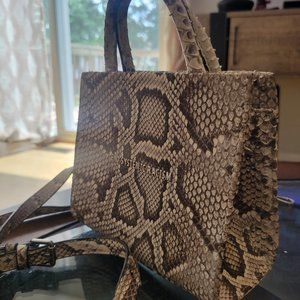 Brandon Blackwood ESR Tote White snakeskin